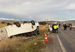 Afyonkarahisar Şuhut'ta işçi servisi devrildi! Çok sayıda yaralı var