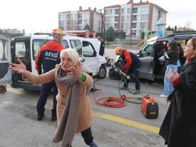 Eskişehir’deki tatbikat gerçeğini aratmadı!