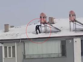 Kar temizliği yürekleri ağza getirdi