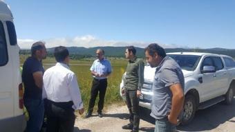 Reşadiye'de bozulan köy yollarında onarım çalışması