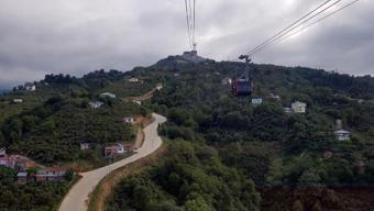 Karadeniz'in en uzun teleferiğine yoğun ilgi