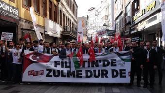 Trabzon’da Filistin'e destek yürüyüşü