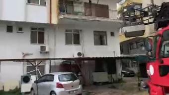 Demre'de ev yangını