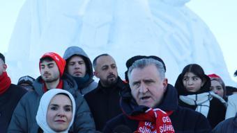 Sarıkamış Şehitleri anısına yapılan 'Kardan Heykeller Sergisi' izlenime açıldı