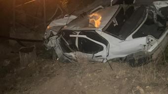 Otomobil, şarampole uçtu: 1 ölü, 3 yaralı