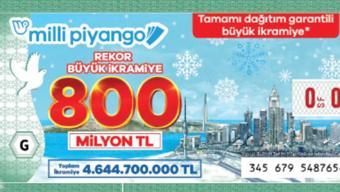 Tamamı dağıtım garantili büyük ikramiye! 800 milyon lira