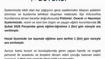 Tunceli'de 4 ilçede eğitime 'kar' engeli