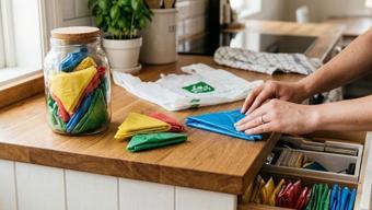 Mutfaktaki poşet yığınından böyle kurtulun! 10 saniyede düzeni sağlayan o gizli yöntem