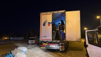 Durdurulan TIR’da 18 kaçak göçmen yakalandı