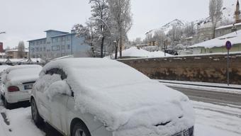 Van Başkale’de kar yağışı