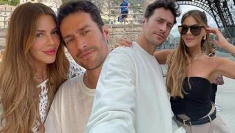 Bebek bekleyen Feyyaz Şerifoğlu ve Merve Dinçkol'dan aile pozu