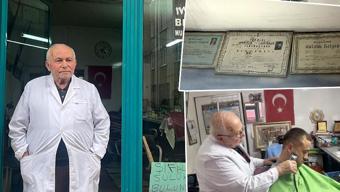 'Müthiş berber' olarak biliniyor! 82 yaşındaki usta eller: 1960'ta başladı, tam 66 yıldır mesleğine devam ediyor!