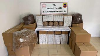 Kayseri’de 200 kilogram kaçak tütün ele geçirildi