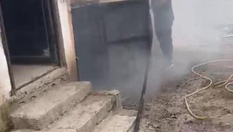 Kiler yangınında mahsur kalan kedi ve 3 yavrusu kurtarıldı