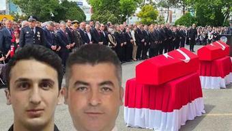 Çorlu'da omuz omuza şehit düştüler! Polis memurları için tören düzenlendi