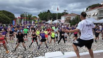 Foça'da maraton coşkusu