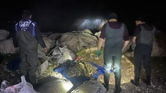 Van'da kaçak avlanan bir ton ölü inci kefali ele geçirildi
