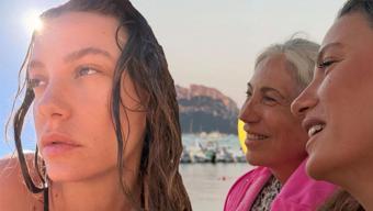 Serenay Sarıkaya tatil sezonunu annesiyle birlikte açtı!
