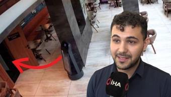 İş yoğunluğa dayanamayan robot garson kendini merdivenlerden attı!