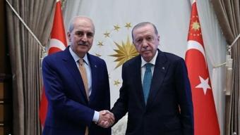 Cumhurbaşkanı Erdoğan, TBMM Başkanı Kurtulmuş'u kabul etti