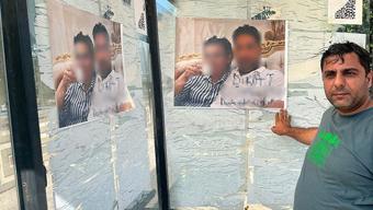 Otobüs durağındaki fotoğrafa yazılan yazı görenleri şaşırtıyor