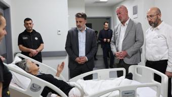 Başkan Vekili Biba, otobüs kazasında yaralananları ziyaret etti