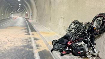 Motosiklet tutkusu tünelde son buldu