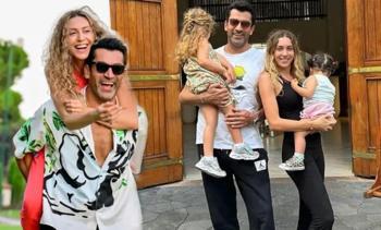 Kenan İmirzalıoğlu'nun kızları dizi setinde