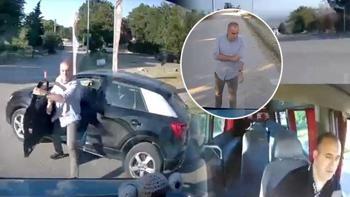 Savcı ile minibüs şoförünün tartışması kamerada