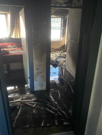 Afyonkarahisarda korkutan yangın 4 çocuk son anda kurtuldu
