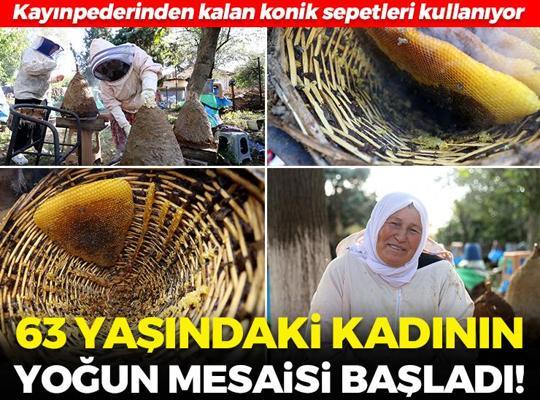 63 yaşındaki kadın yoğun mesaiye başladı! Kayınpederinden kalan konik sepetleri kullanıyor: Kilosu 1750 TL'den satılıyor