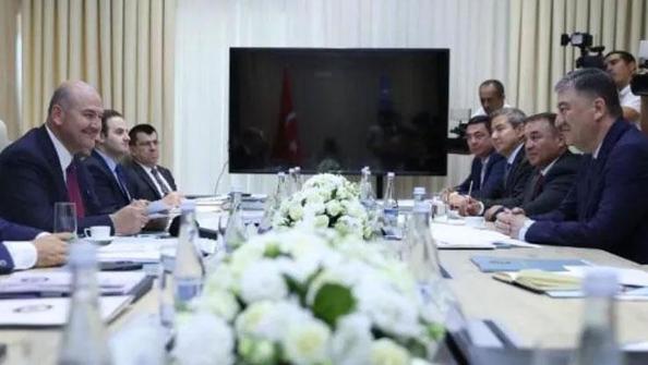 İçişleri Bakanı Soylu, Özbekistanlı mevkidaşıyla görüştü
