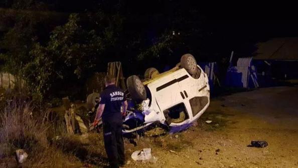 Samsunda korkunç kaza Araç takla attı: 2 ölü, 3 yaralı