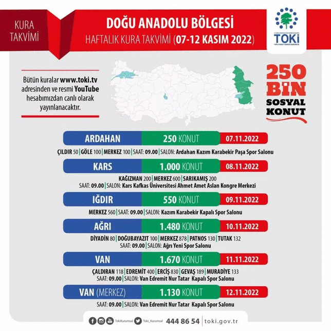 Sosyal konutta kura heyecanı TOKİ saati ve yerleri duyurdu