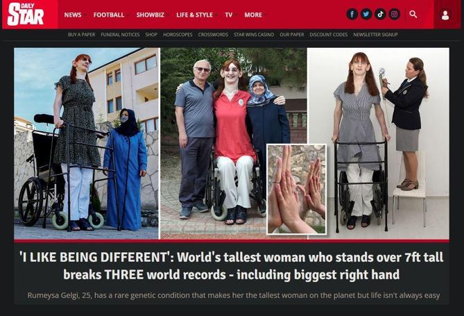 World's tallest woman, 25, who stands more than 7FT tall smashes