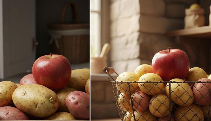 Patatesin tüketim ömrünü uzatan mutfak sırrı! 1 adet elma yetiyor