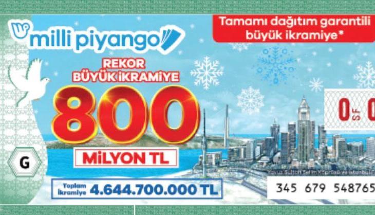 Tamamı dağıtım garantili büyük ikramiye! 800 milyon lira
