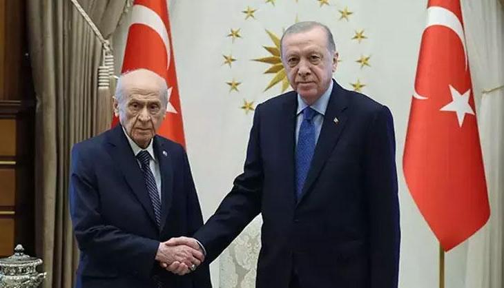 Beştepe'de kritik zirve! Cumhurbaşkanı Erdoğan, MHP lideri Bahçeli'yi kabul etti