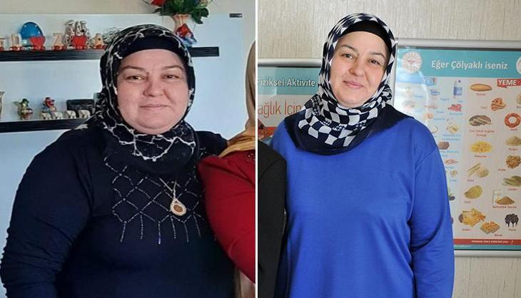 46 yaşındaki kadın 9 ayda tam 30 kilo verdi! Ne ameliyat oldu ne ilaç kullandı: Azmederek 105 kilodan 75'e düştü