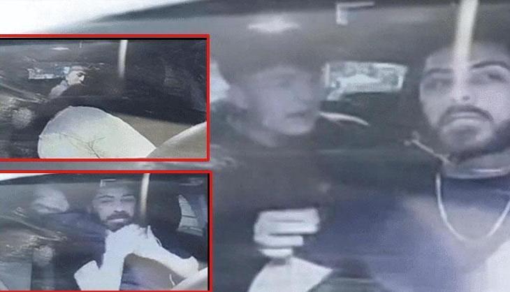 Takside dehşet anları! Şoförün boynuna ip geçirdiler