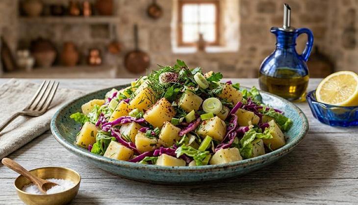 Tam kıvamında patates salatası tarifi! Lezzetiyle kaşık kaşık yediriyor