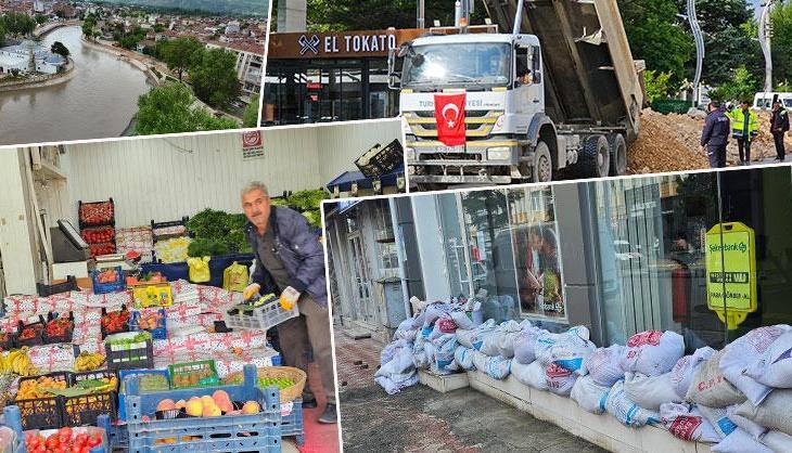 Kum torbalarından bariyer yapıldı! Mahalleler tahliye edildi: İlçede 'baraj' alarmı