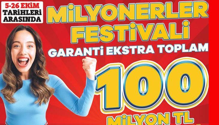 Milyonerler festivali! Garanti ekstra toplam 100 milyon TL kazandırıyor