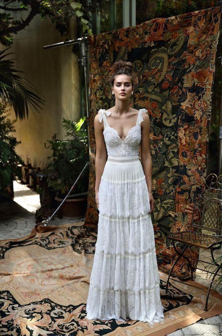 Peki bir gelinlik nasıl boho stil olabiliyor diye soruyorsanız burada da ince detaylar var