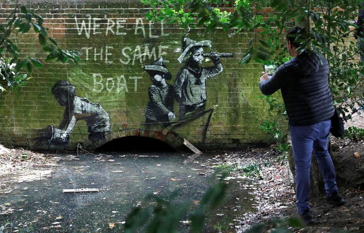 İngilterede Banksy bereketi