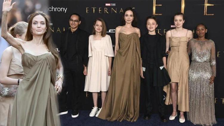 Angelina Jolie ve beş çocuğu galada