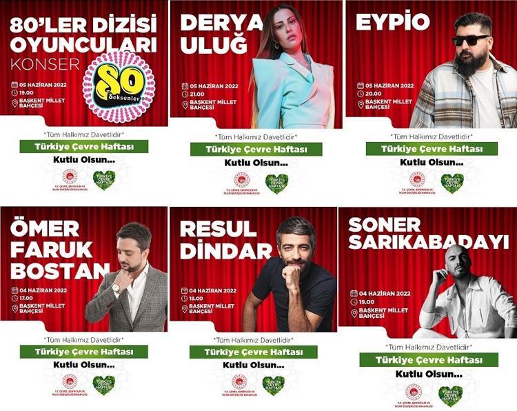 Türkiye Çevre Haftası kutlamaları ücretsiz konserlerle devam ediyor
