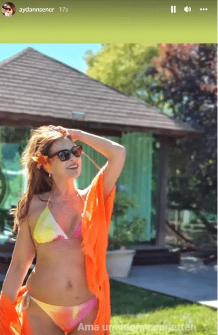 Aydan Şenerin bikinili pozu sosyal medyayı salladı
