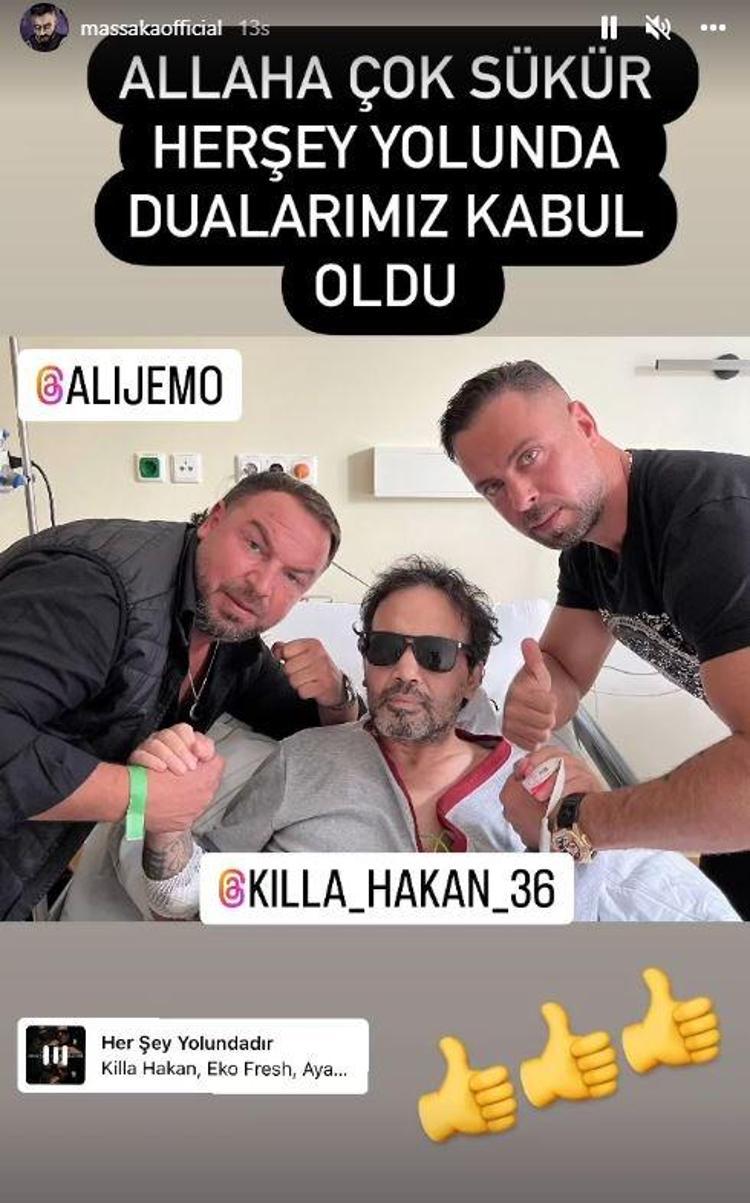 Yoğun bakımda olan Killa Hakandan yeni haber geldi