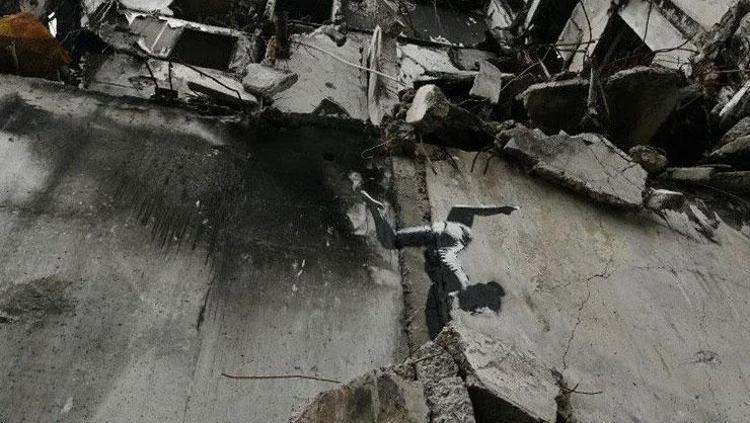 Banksy eserleri hedefte Duvarı söküp götürdüler